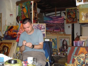 Maler Wladimir Kovac hat ein höchst ungewöhnliches Atelier.