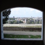 Ein Ausblick aus der Festung Petrovaradin auf Novi Sad.