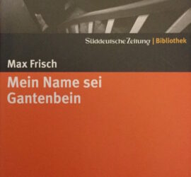 Max Frisch Mein Name sei Gantenbein Buch Kritik