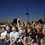 Dauerregen in den Tagen davor, dann Sonnenschein zum Highfield-Start: Die Fans waren entsprechend gut gelaunt.
