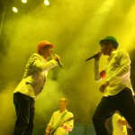 Fettes Brot zeigten eine unterhaltsame Rap-Revue - mit 20 Minuten Regenpause. Foto: FKP Scorpio