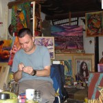 Maler Wladimir Kovac hat sein Atelier in einer alten Festung.