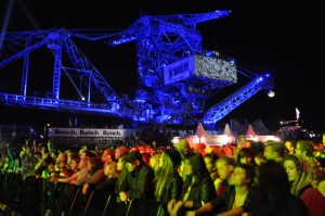 Auf insgesamt sechs Bühnen gab es in Ferropolis die besten Sounds aus Indie und Electro zu entdecken.