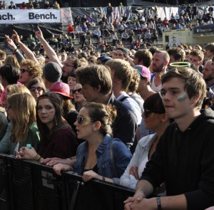 Melt 2012 Entweder sehr überzeugte Ukraine-Fans. Oder ein neuer Festival-Schminktrend.