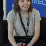 Lauren Mayberry, Sängerin von Chvrches, erklärte backstage, wie das Debütalbum ihrer Band klingen wird.
